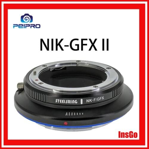 PEIPRO NIK-GFX AF II Auto Focus Lens for Nikon Lens Turn GFX 100S/100/50R/50S Auto Focus Adapter Ring