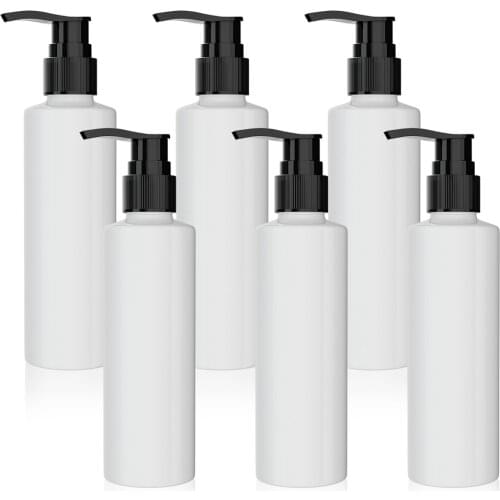 200ml Refillable Plastic Pump Dispenser Bottles For Lotion, Massage Oil, Shampoo And More Bpa/latex Free