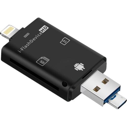 Multi In 1 TF USB Memory Adapter For Micro SD Card Reader Adapter For Flash Drive Multi OTG Reader For iPhone 5 5S 5C 6 7 8