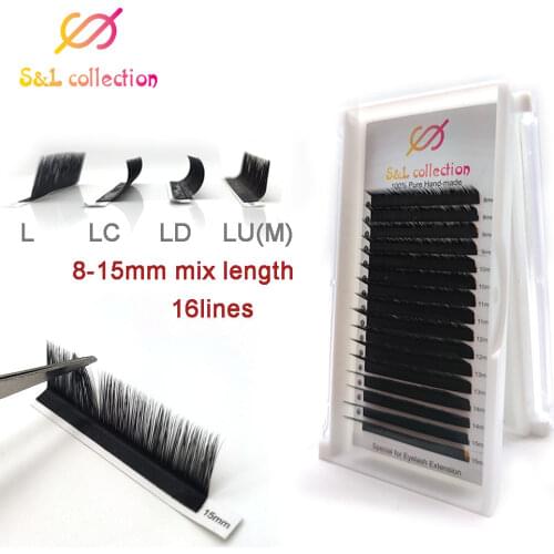 L Curl 0.10mm/0.07mm 1pc/lot Mink False eyelash extensions individual hankdmade eye lashes