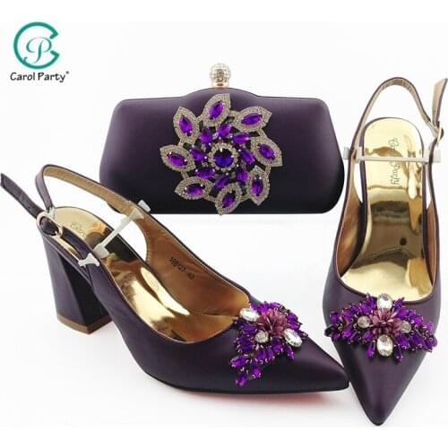 Winter new come design Shoe and Bag Set New 2019 Women Shoe and Bag Set In Blue Color Italian design Shoe with Matching Bag Set