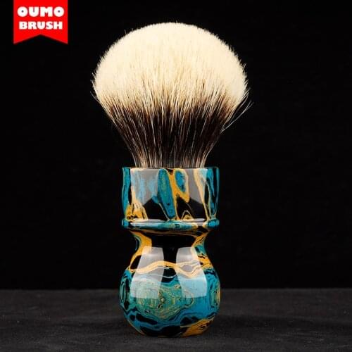 OUMO BRUSH - Limited Carrys collection ‘Destiny Ebonite Confusion’ Shaving brush DHL free