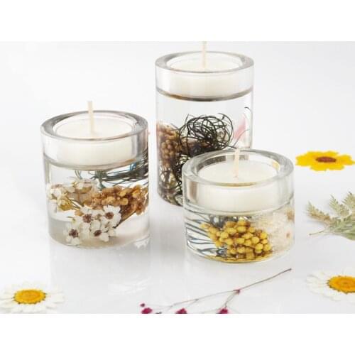 Candle Holder Large Medium Small Aromatherapy Candle Tray Silicone Mold for DIY UV Crystal Epoxy Crafts Resin Mold