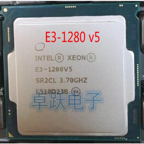 Original Intel Xeon E3-1280V5 CPU 3.70GHz 8M 80W LGA1151 E3-1280 V5 Quad-core E3 1280 V5 processor E3 1280V5 Free shipping