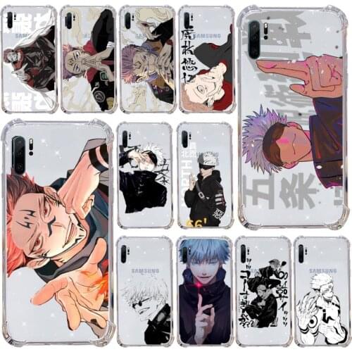 Anime Jujutsu Kaisen Phone Case Transparent For Samsung Galaxy A71 A21s S8 S9 S10 plus note 20 ultra