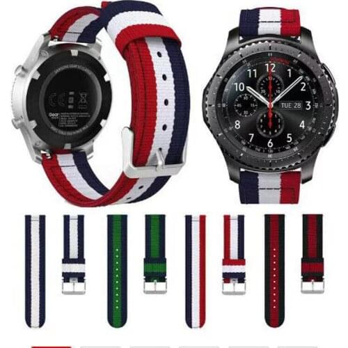 Nylon strap for Samsung Galaxy Watch 3 46mm/Active 2/Huawei watch GT2/Amazfit GTR Comfortable bracelet strap for 22mm 20mm band