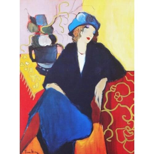 Modern Abstract Canvas Wall Art Painting for Office Home Decor Woman Bored Wall Pictures Hand Painted Oil Reproductions