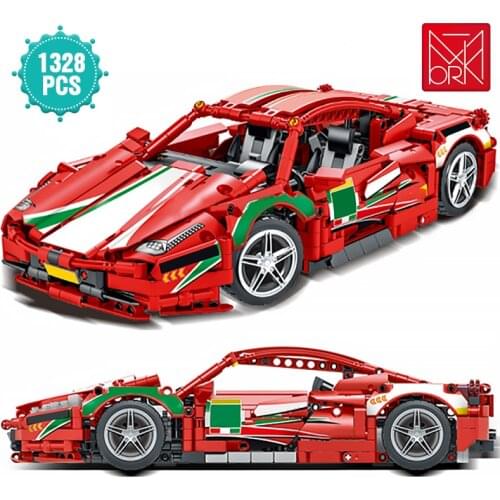 High-tech Creator Famous Sports Car Building Blocks Racing Vehicle Model Bricks Toys Birthday Gift For Children Boys