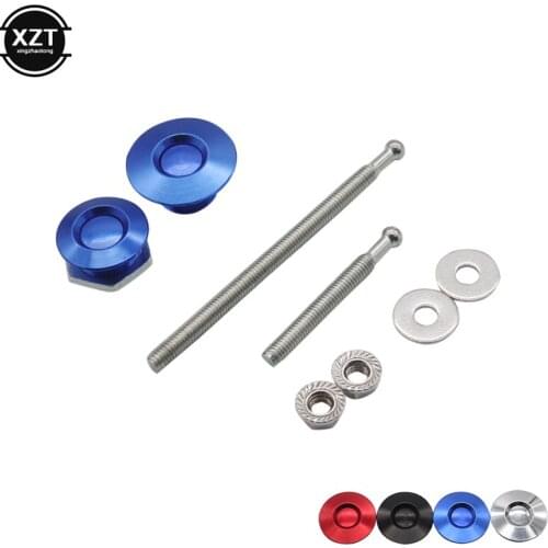 1.25" Universal JDM Style Push Button Billet Hood Pins Lock Clip Kit Car Quick Pins For BMW ect VR-HPL04/05
