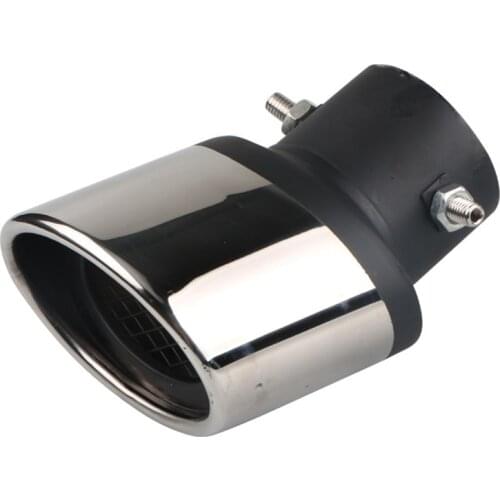 Universal Stainless Steel Car Exhaust Tail Muffler Tip Pipe - Fit Pipes Diameter 5.3-3.8cm, Car Decoration Exhaust Tip