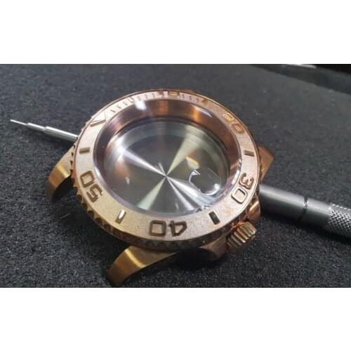 HEIMDALLR Watch Parts 40mm Sapphire Crystal CUSN8 Bronze Dive Watch Case Suitable For NH35A Automatic Movement