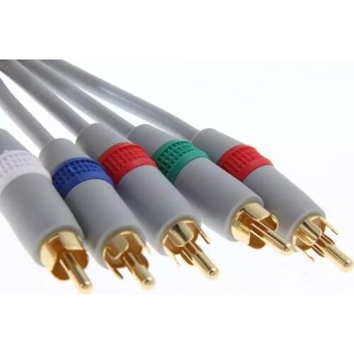 1080P HDTV Audio Video AV 5RCA Cable High-Definition HD Component Cable for Nintendo Wii console gaming accessories