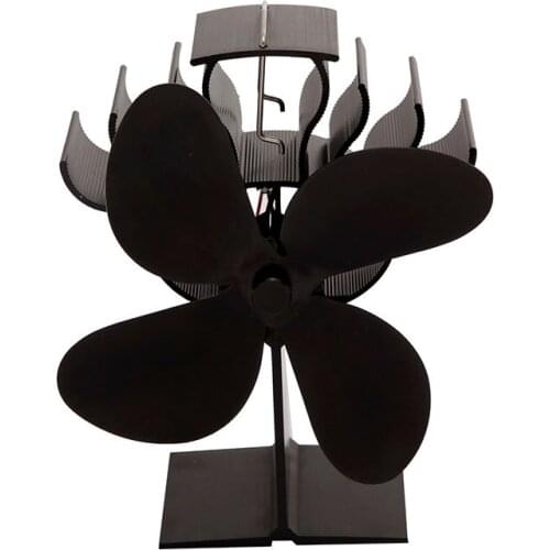 4 blades heat powered stove fan for Circulate burners wood stove fans heat powered fireplace heat circulating fans Thermal power