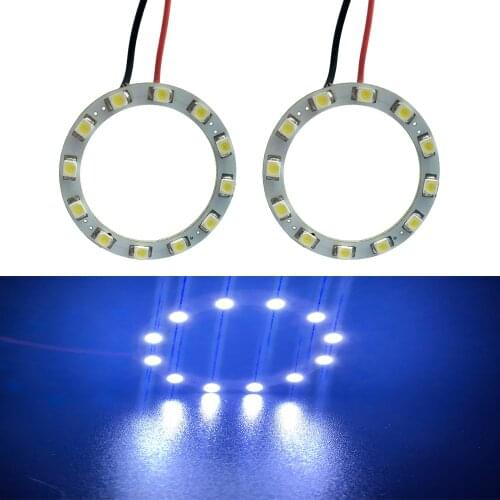 12SMD 40MM Angel Eyes Free Shipping 2pair(4pcs) 40MM Car Led Headlight COB Angel Eye LED CCFL Halo Ring Angel Eyes Warning Lamps