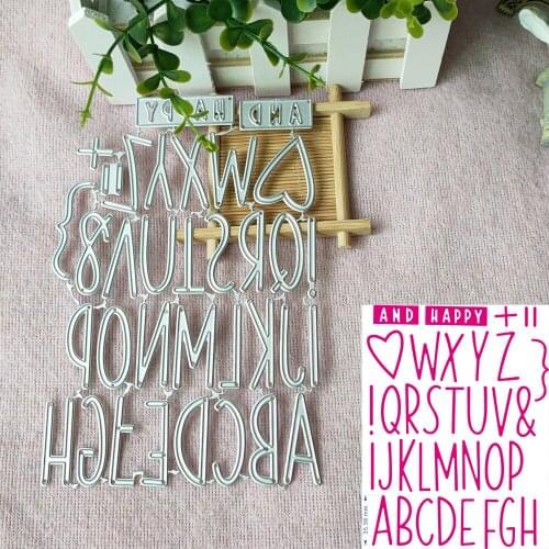 Large Big Alphabet Set Die Cut Letter Metal Cutting Dies Stencil Scrapbooking Embossing New Christmas Craft Stamps And Dies