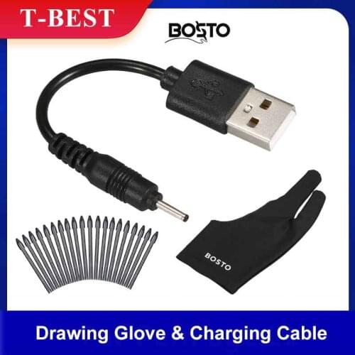 BOSTO Stylus Charging Cable Cord USB Charger 12cm for BOSTO/UGEE/Huion/Wacom Graphics Drawing Tablet Rechargeable Pen