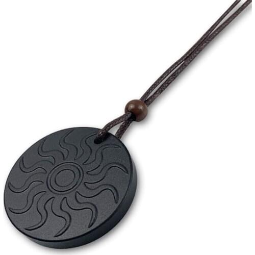 Energy Scalar Pendant Lava Stone Negative Ions Fashion Health Necklace With Gift Box