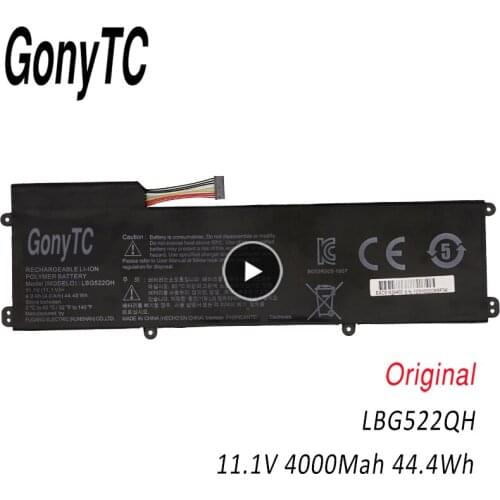 GONYTC LBG522QH New Laptop Battery For LG XNOTE Z360 Z360-GH60K Full HD Ultrabook Series Tablet 11.1V 44.40Wh 4000mAh