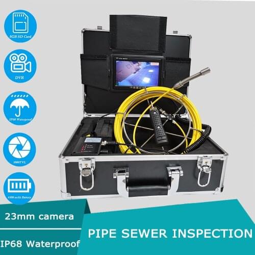Endoscope Camera 720p Drain Pipe Inspection 7inch TFT-LCD Screen Borescope For Sewer Underground Cleaner Video Recorder