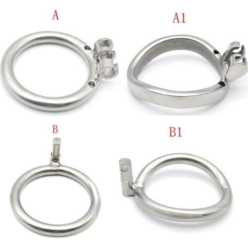 Stainless steel arc-shaped penis ring for the chastity device the ring off the cock ring parts for the chastity cage sex toys