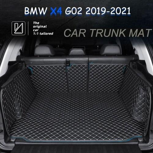 Leather Car Trunk Mat For BMW X4 G02 2019-2021 Cargo Liner Accessories Interior Boot
