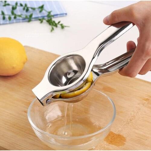 Wholesale 100pcs/lot Stainless Steel Kitchen Home Lemon Lime Squeezer Juicer Manual Hand Press Tool with PE bag packing SN889