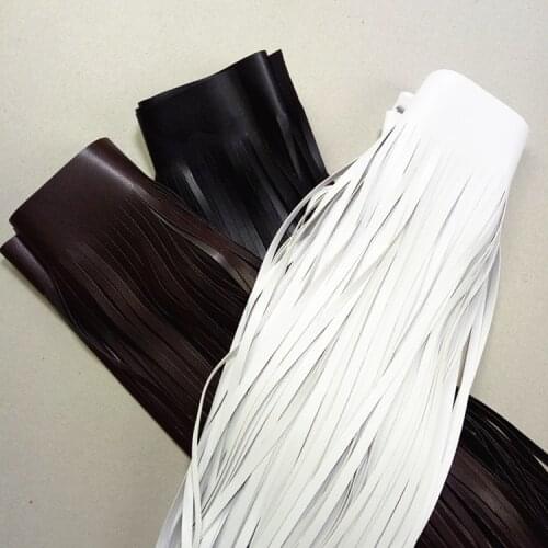 2meters DIY sewing Fashion PU Leather Tassel Lace Trimmings Fringe garment accessories double face bag charms 2meters