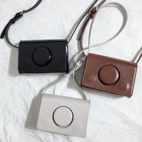 Fashion Women Shoulder Bags Mini Camera Shape Bag Solid Color Messenger Bag Female Small Square Bag All-match Shoulder Bag