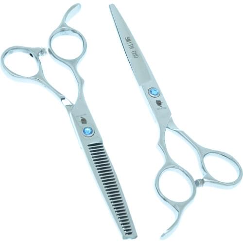 SMITH CHU 5.5/6 inch Left Hand Hair Salon Scissors Set Barber Scissors Professional Hairdressing Shears Styling Razors A0045C