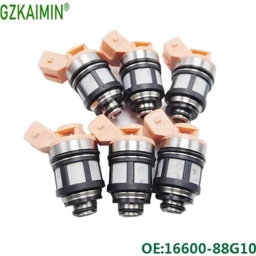 Set 6pcs Fuel Injector 16600-88G10 JS20-1 For Nissan D21 Pathfinder Quest 3.0L 16600 88G10 1660088G10 JS201 16600-88G10