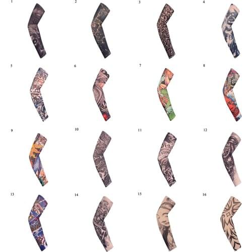 1PCS Arm Warmer Unisex Quick Dry UV Protection Outdoor Temporary Fake Running Arm Sleeve Skin Proteive Tattoo Sleeves