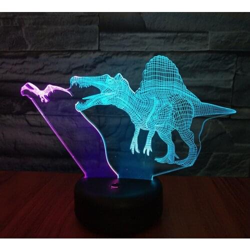 Colorful 3D LED Dinosaur Night Lights USB Charge Touch Desk Table Lamp Atmosphere Decor Lamp Baby Sleep Lighting Kids Gift Toy
