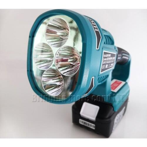 Newest LED Lamp Flashlight For Makita battery 12W Current for Makita 18V BL1830 BL1860 Power tool LED Lamp Light + USB port