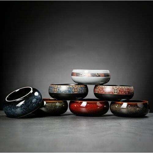Extra Large Tea Wash Pen Wash Water Bowl Wash Tea Bowl Ceramic Tea Set Accessories Tea Ceremony Household Hydroponic Flowerpot