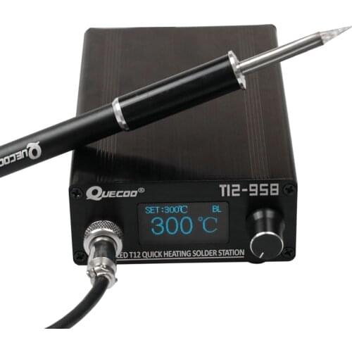 STM32 V3.1S T12-958 Soldering Station Digital Electronic Soldering iron 1.3inch Display with M8 handle and iron tip welding tool