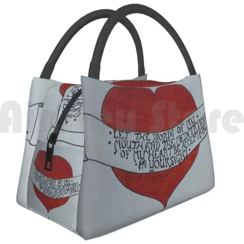 Portable Insulation Bag Psalm 19 : 14 Bible Verse Bible Verse Psalm 19 14 Psalm Quote Christian Christianity