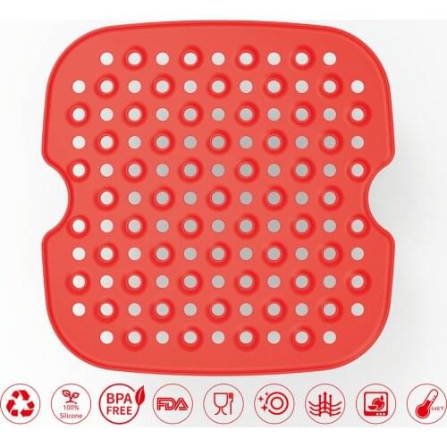 Air Fryer Pads Steamer Liners Paper Food Grade Silicone Mold Air Fryer Parts Crisper Plate Airfryer Accessories For Making