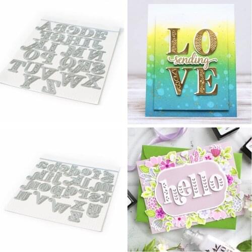 Uppercase Lowercase Alphabet Cutting Dies Metal Stencils for DIY Scrapbooking Photo Album Paper Cards Craft Decor New 2020 Die