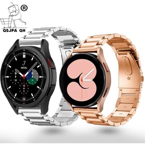 Strap For Samsung Galaxy Watch4 Classic 42/46mm Stainless Steel Smartwatch Bracelet For Samsung Galaxy Active2 40/44mm Wristband
