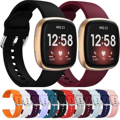 Bands Compatible for Fitbit Sense strap Fitbit Versa 3 band Soft silicone Waterproof Sport Wristband Accessories Men Women belt
