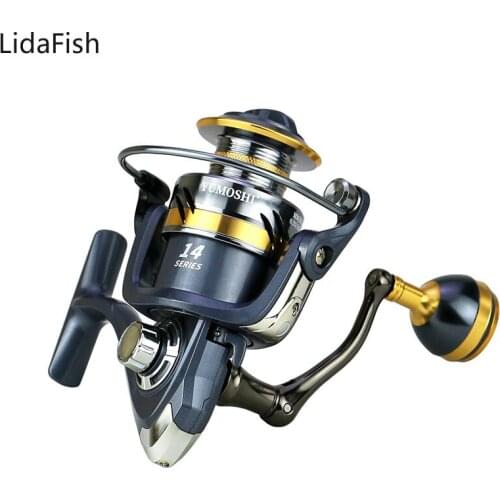 LidaFish 5.2:1 Spinning Fishing Reel Aluminium Spool Rock Fishing Wheel Max Drag 8KG Carp Fishing Reel