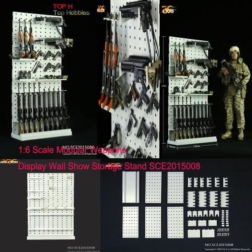 SCE008 1/6 Scale Gun Rack Modular Weapon Guns Display Stand Set Shelf (Gun Model not included) For 12" Figure Toys Accessories