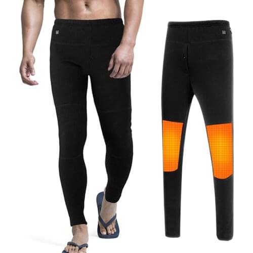 Heated Pants Washable USB Charging Electric Thermal Insulated Heating Pants Warm Bottom Men/Women Outdoor Winter Heated Trousers
