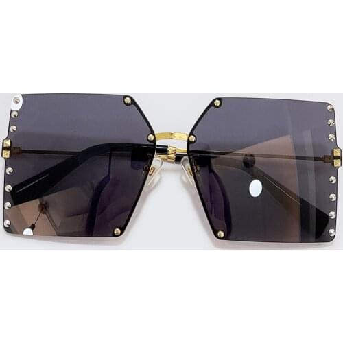 Rimless Womens Sunglasses Design Fashion Lady Sun glasses Vintage Alloy Classic Designer Shades UV400 Eyewear