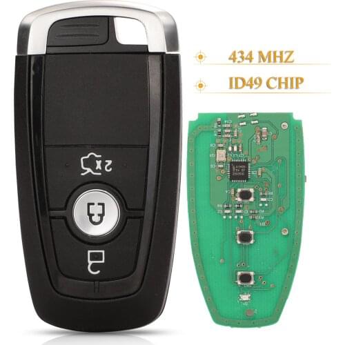 Kutery 3 Buttons Smart Proximity Key For Ford With Chip ID49 434MHz Mondeo Mustang Fusion M3N-A2C93142600