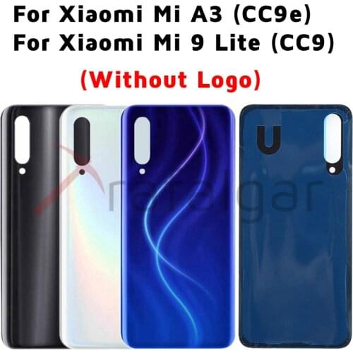 Original NEW For Xiaomi Mi A3 Battery Cover Back Glass Panel CC9e Rear Door Housing Case Replace For Xiaomi Mi A3 Battery Cover