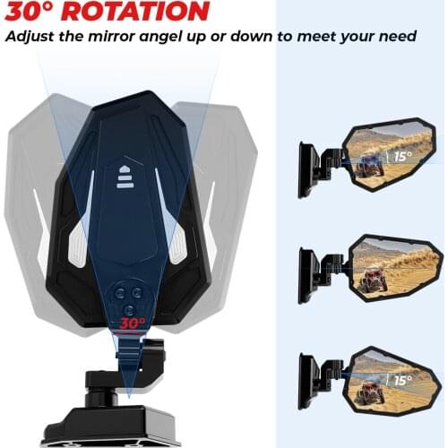 UTV X3 Side Mirrors Rearview Mirror Adjustable for Can-Am Maverick X3 for CanAm x3 Max R X3 Turbo R Aluminum