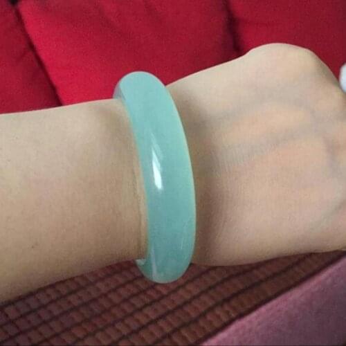Natural Jade Bracelet Ice Kind Light Green Jade Bracelet