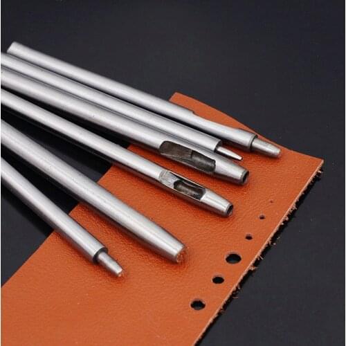 10pcs Round Hollow Punch Set Leather Craft Punch Tool Hollow Hole Punch Cutter Tool for Watch Bands Belts Canvas Paper Plastics