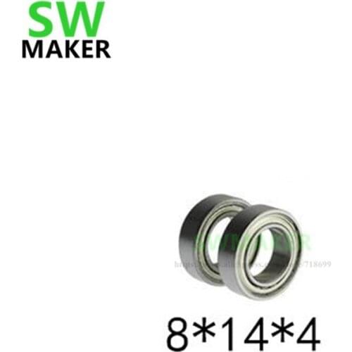 SWMAKER 10pcs MR148ZZ Deep Groove Ball Miniature Mini bearings MR148ZZ MR148-ZZ 8*14*4mm 8*14*4 High quality Bearing Steel